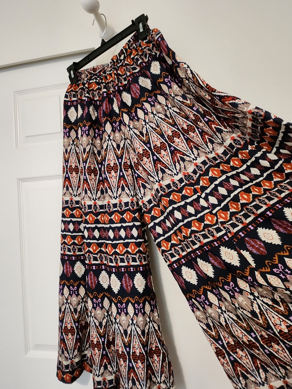 Azira Boho Geometric Print 2-Piece Wide Leg Palazzo Pant & Cropped Jacket Set - Picture 6 of 7
